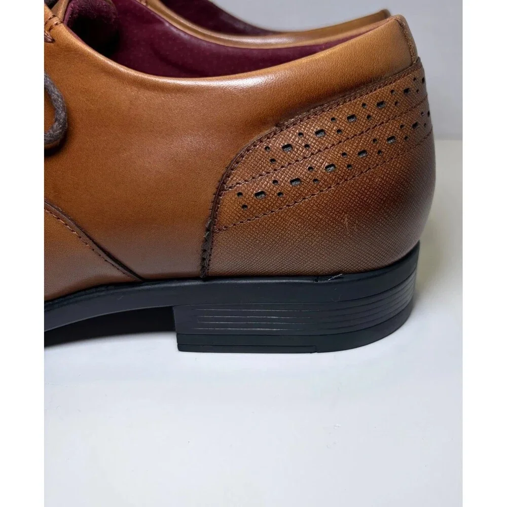 Stacy Adams Shoes Men's Size 12 Brown Leather Cap Toe Dress Oxford Memory Foam
